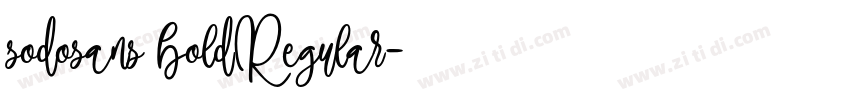 sodosans boldRegular字体转换